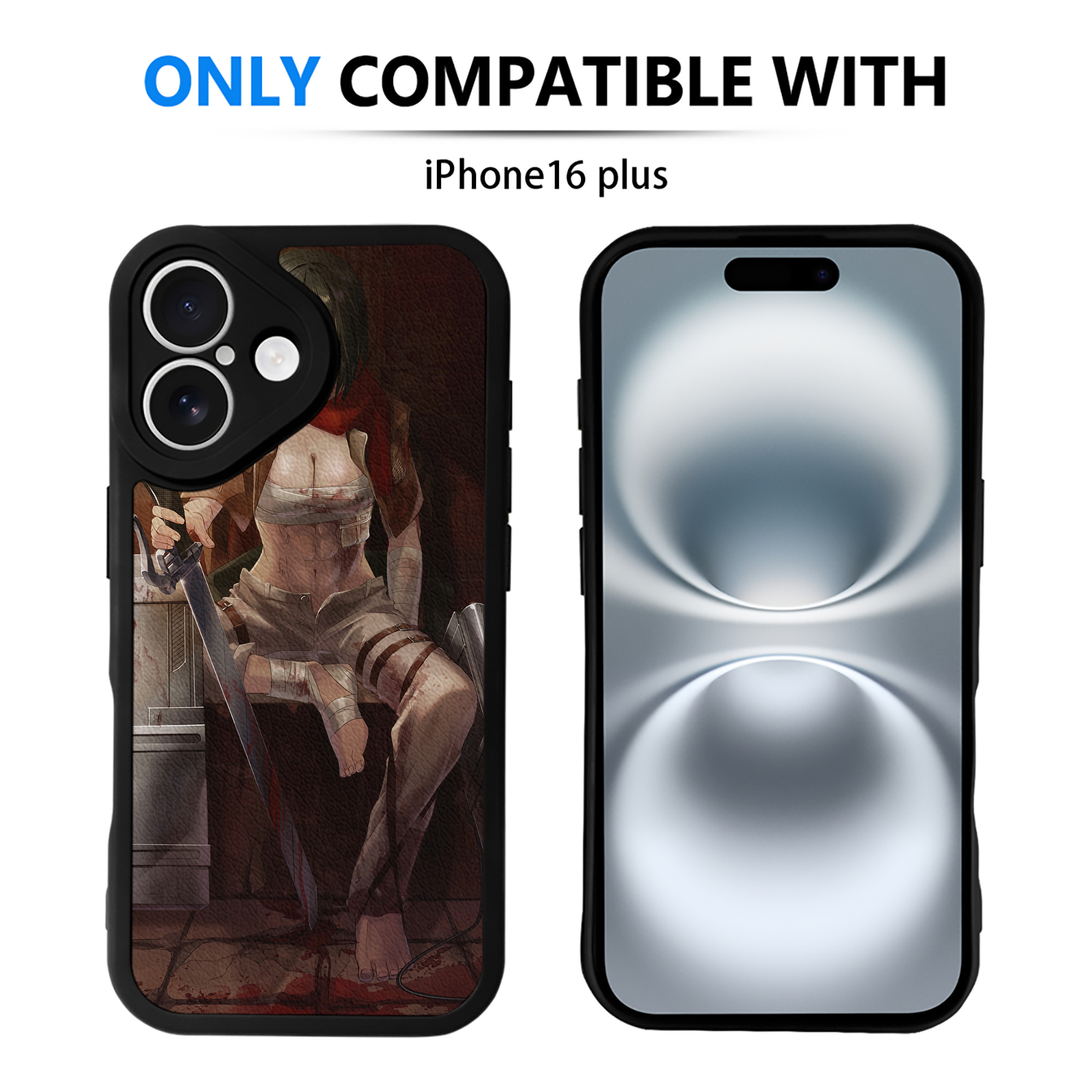 （画像用） 進撃の巨人 Attack on Titan 【iPhone 16シリーズ対応】シリコンスマホケース（レザー調） 材質：シリコン